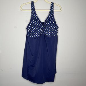 Swimsuits For All Swimdress Womens 20 One Piece Tankini Polka Dot Adjustable